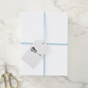 Etiqueta Para Presente Música da Natureza: Forest Landscape Guitar Art