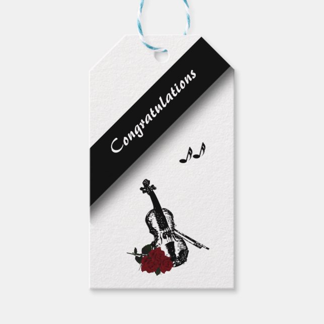 Etiqueta Para Presente Música Violina (Frente)