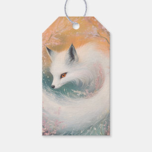 Etiqueta Para Presente Mystic Bloom Primavera Fox Watercolor