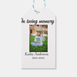 Etiqueta Para Presente Na memória amorosa de adicionar nome memorial keep