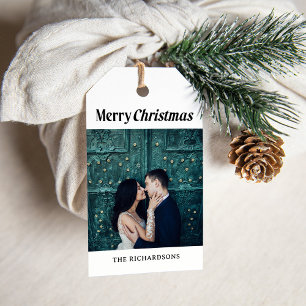 Etiqueta Para Presente Na moda Natal Foto em preto e branco