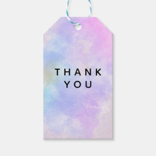 Etiqueta Para Presente Na moda Puro Cor Azul Cor-De-Água Rosa Muito Obrig