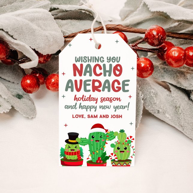 Etiqueta Para Presente Nacho Average Christmas Holiday (Criador carregado)