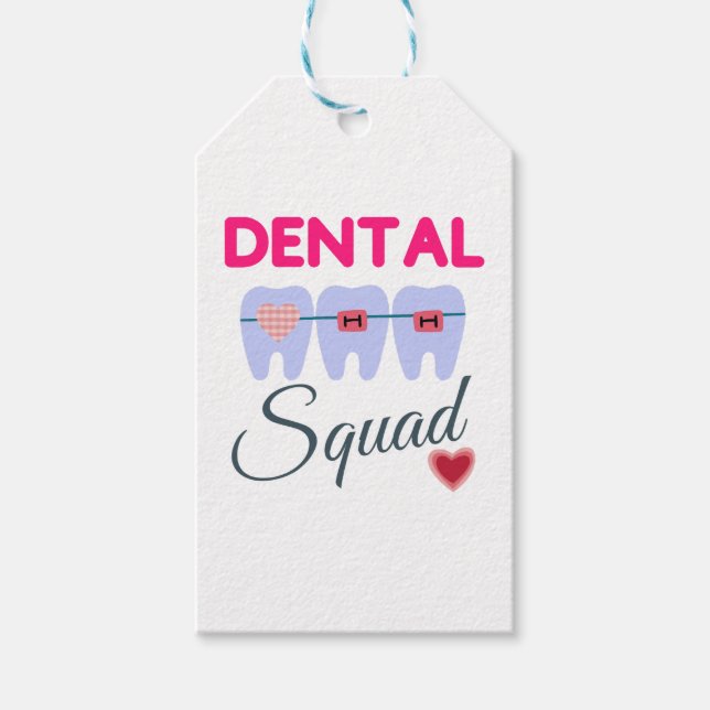 Etiqueta Para Presente Namorados Dental Squad (Frente)