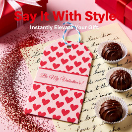 Etiqueta Para Presente Namorados vermelho e cor-de-rosa