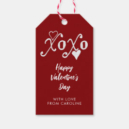 Etiqueta Para Presente Namorados XXOO De Tema Vintage - Letra Mão