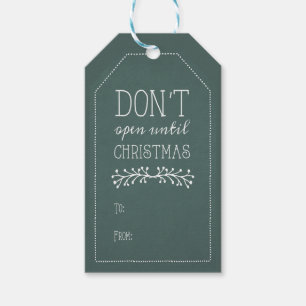 Etiqueta Para Presente Não abra até o Natal