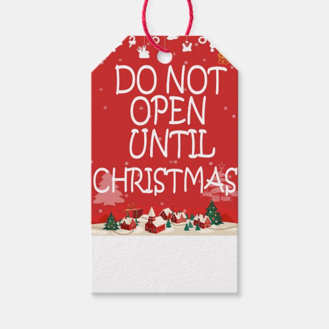 Etiqueta Para Presente Não Abra Até o Natal (Frente)