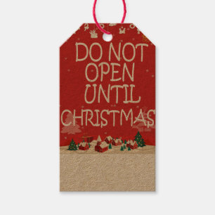 Etiqueta Para Presente Não Abra Até O Natal