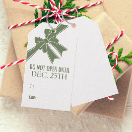 Etiqueta Para Presente Não Abra Até o Natal Papai Noel