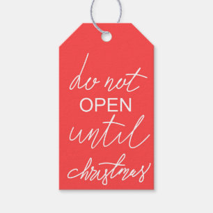 Etiqueta Para Presente Não abrir até o Natal