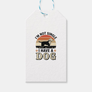 Etiqueta Para Presente Não Estou Solteiro Tenho um Cachorro Camisa Vintag