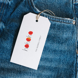 Etiqueta Para Presente Nariz pintado Mão de Natal