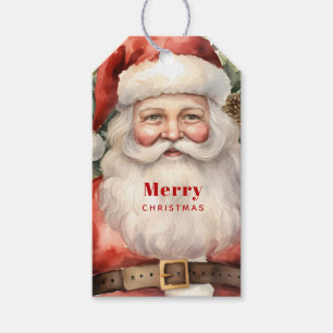 Etiqueta Para Presente Natais vintages que Santa Claus sorri