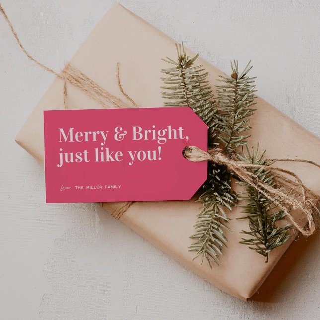 Etiqueta Para Presente Natal Alegre e Brilhante (Criador carregado)