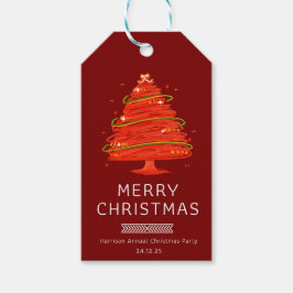 Etiqueta Para Presente Natal Alegre Festivo