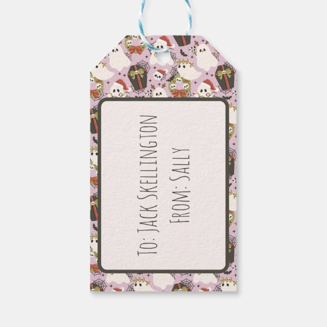 Etiqueta Para Presente Natal Assustador (Verso)