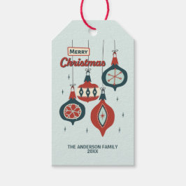 Etiqueta Para Presente Natal atômico do século médio