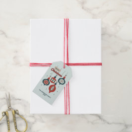 Etiqueta Para Presente Natal atômico do século médio