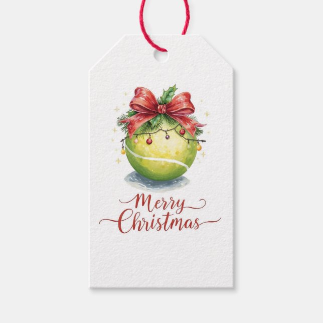 Etiqueta Para Presente Natal Bola de Tênis (Frente)