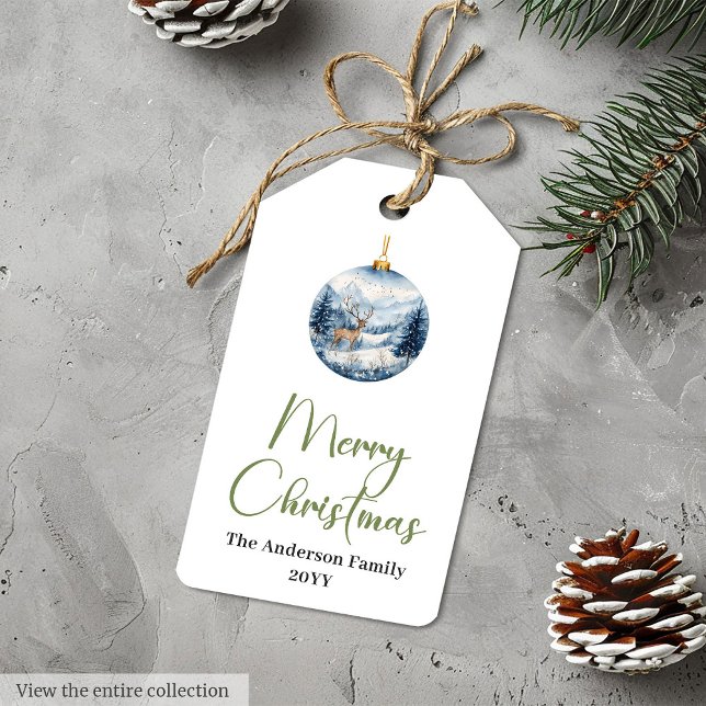 Etiqueta Para Presente Natal Botânico Bohemiano Rústico Terroso (Rustic Bohemian Botanical Earthy Holiday Christmas Gift Tags)