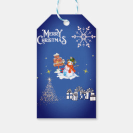 Etiqueta Para Presente Natal branco da neve