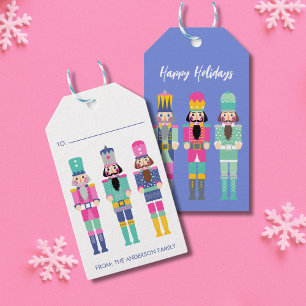 ETIQUETA PARA PRESENTE NATAL BRIGHT COLORS NUTCRACKER GIFT STICKER