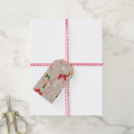 Etiqueta Para Presente Natal Caprichoso Bege Noz Quebra-Nozes Cana de Açú