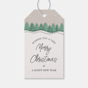 Etiqueta Para Presente Natal Caprichoso de Inverno Férias Feliz Natal