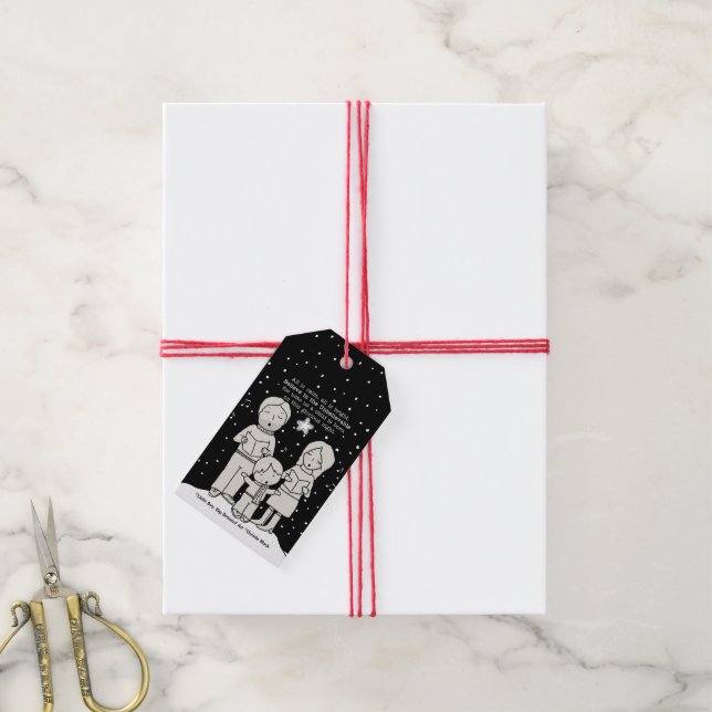Etiqueta Para Presente Natal Caroling (Com cordão)
