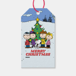 Etiqueta Para Presente Natal Charlie Brown e Amigos