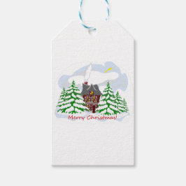 Etiqueta Para Presente Natal chegando à casa da família