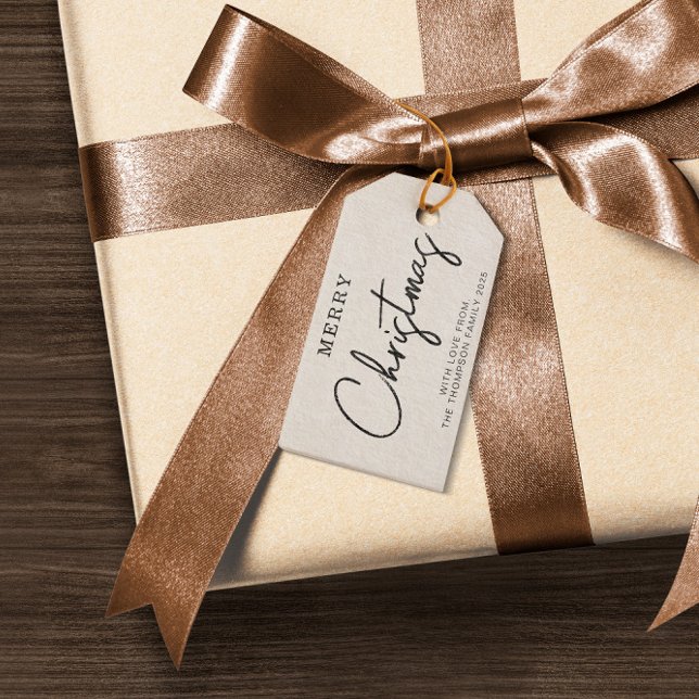 Etiqueta Para Presente Natal clássico mínimo (Criador carregado)