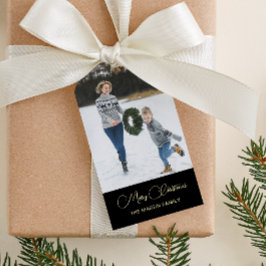 Etiqueta Para Presente Natal clássico preto