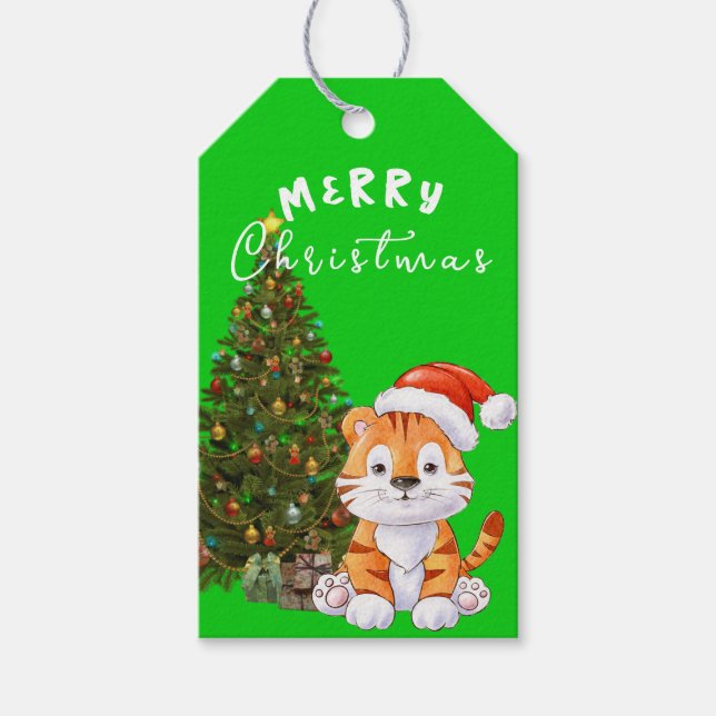 Etiqueta Para Presente Natal com Tiger (Frente)