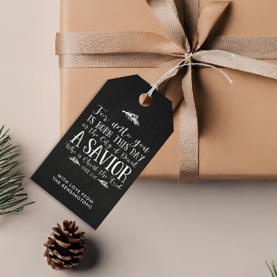 Etiqueta Para Presente Natal cristão Feriado de quadro
