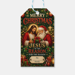Etiqueta Para Presente Natal Cristão Jesus É A Razão