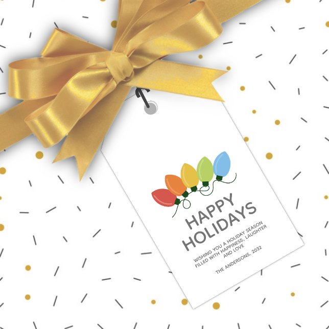 Etiqueta Para Presente Natal das Luzes Gráficas Modernas (Criador carregado)