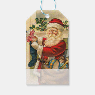 Etiqueta Para Presente Natal das meias dos materiais do papai noel do