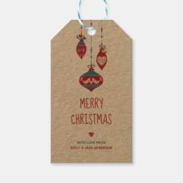 Etiqueta Para Presente Natal de amor escandinavo