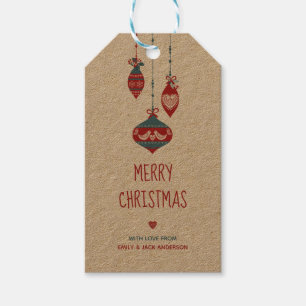 Etiqueta Para Presente Natal de amor escandinavo