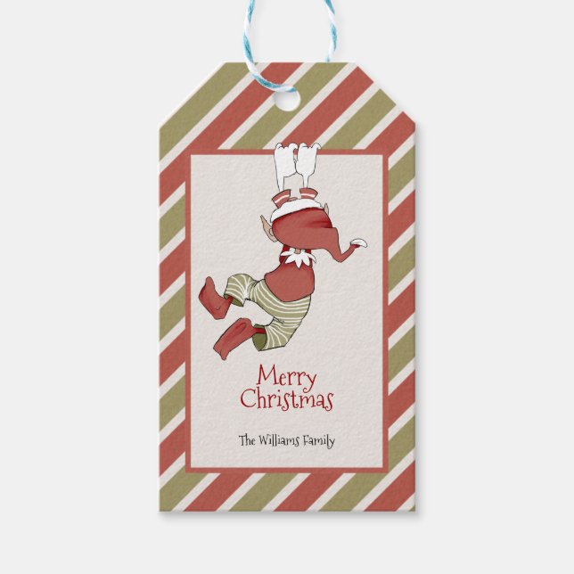 Etiqueta Para Presente Natal de Elfo (Frente)