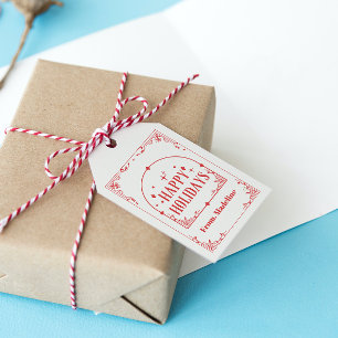 Etiqueta Para Presente natal de festa de tarô moderno