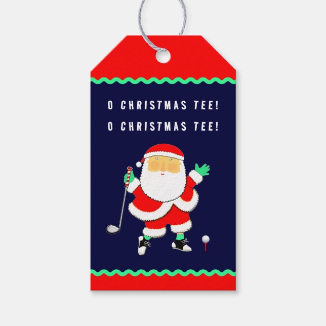 Etiqueta Para Presente Natal de Golfe (Frente)