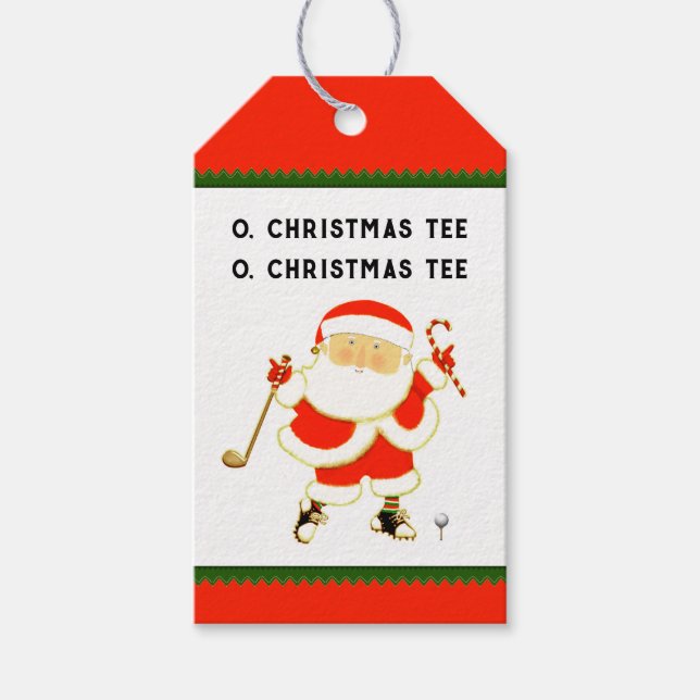 Etiqueta Para Presente Natal de Golfe (Frente)