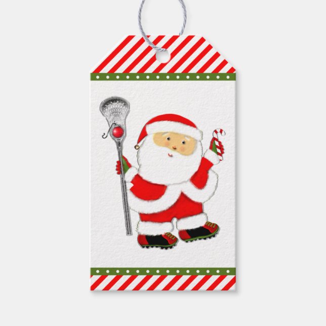 Etiqueta Para Presente Natal de Lacrosse (Frente)