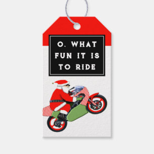 Etiqueta Para Presente Natal de motocicleta