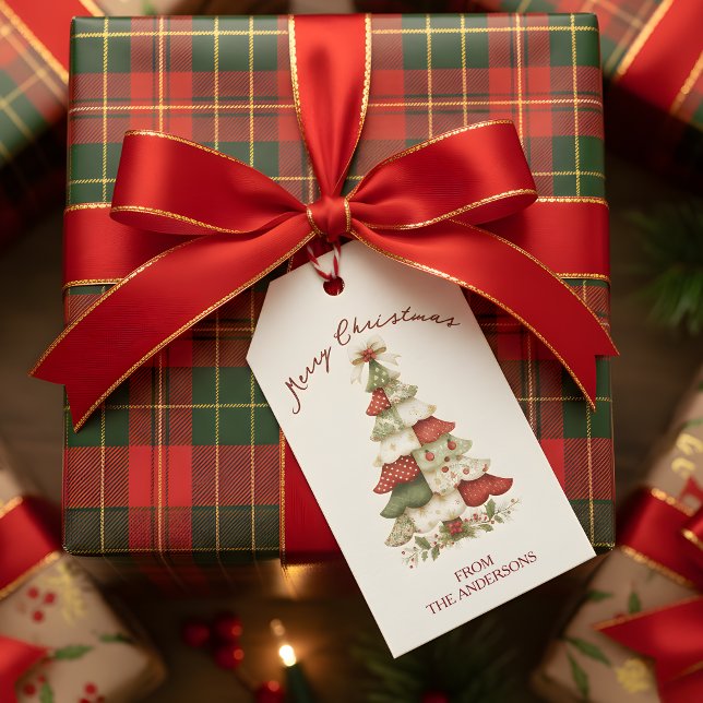 Etiqueta Para Presente Natal de Patches (Criador carregado)