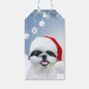Etiqueta Para Presente Natal de Shih Tzu