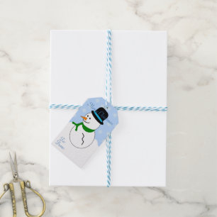 Etiqueta Para Presente Natal do boneco de neve